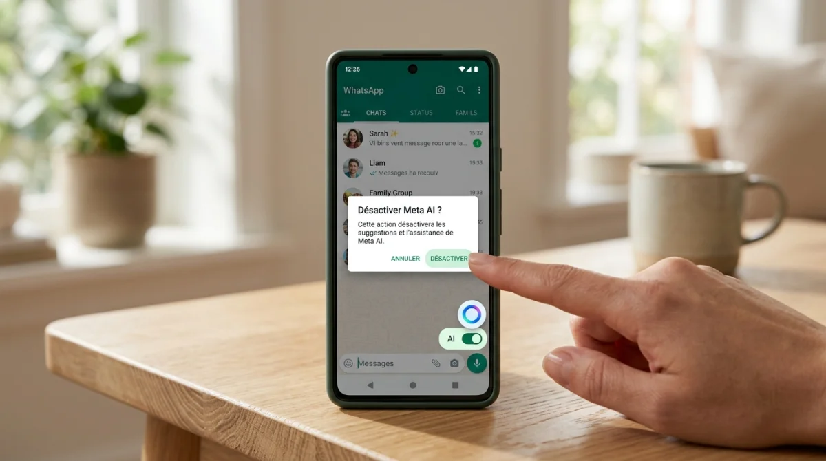 comment désactiver l'ia sur whatsapp
